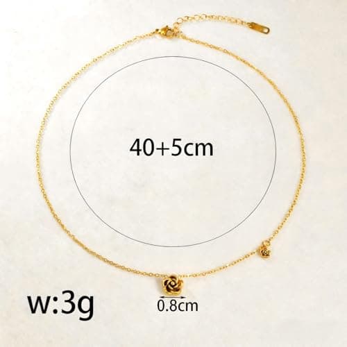 Orejorde Rose Flower Necklace, Cubic Rose Pendant Necklace for Women 2026 New Stainless Steel Dainty Floral Pendant Necklaces for Wife Girlfriend Daughter Sister Friends Birthday Mother`s Day Gift - Thumbnail 5