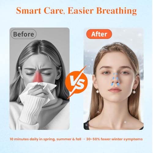 Red Light Therapy for Nose Warmer, Heated Nasal Mask,Nasal Soothing Device,Heating Winter Nose Warmer Cover Men Women Cold Weather Outdoor Activities - Thumbnail 5