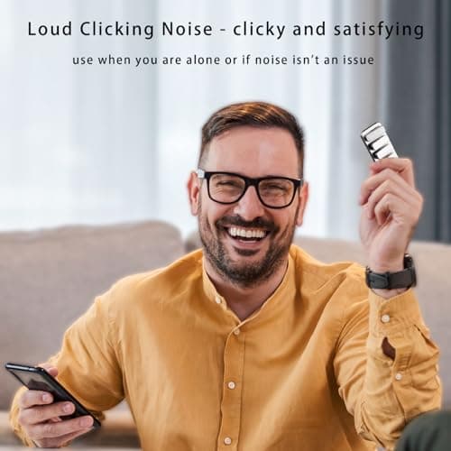 Fidget Toys Adults Metal Fidget Slider EDC Magnetic Haptic Fidget Clicker with 3 Noise Levels, Loud-Quieter-Quiet Fidget Toy for Adults Office Class, Magnetic Toys, Relief Stress and Anxiety - Thumbnail 4