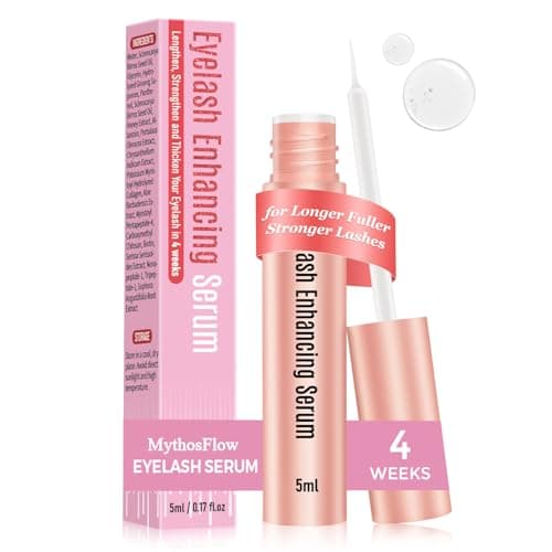 MythosFlow Eyelash Growth Serum – Lash Serum with Peptides & Biotin & Plant Extracts, Nourishing Lash & Brow Enhancing Growth for Longer, Fuller, Stronger - 5 Month Supply (5ML) - Image 1