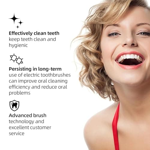 Sonic Electric Toothbrush Set, Equipped with 10 Brush Heads and Travel case, IPX8 Waterproof, 2-Minute Timer, 42000 High-Frequency Vibrations, 5 Modes, The First Choice for Gift Giving, Dark Blue - Thumbnail 3