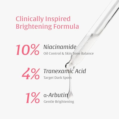 Nutralessece 10% Niacinamide, 4% Tranexamic Acid Serum for Dark Spots, Brightening & Even Skin Tone – Alpha Arbutin & Multi-Hyaluronic Acid Hydrating Essence, for All Skin Types, 1.0 fl oz - Thumbnail 2