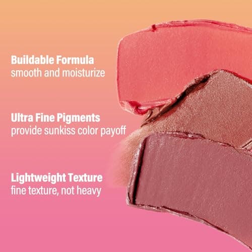 CARSLAN Sun Kissed Blush & Bronzer Stick for Cheeks Lips & Eyes, Long-Lasting Matte Cream Makeup Blush Stick, Blendable & Vegan, Natural Glow for All Skin Tones, Shade 01 Morning, 0.21 oz - Thumbnail 4