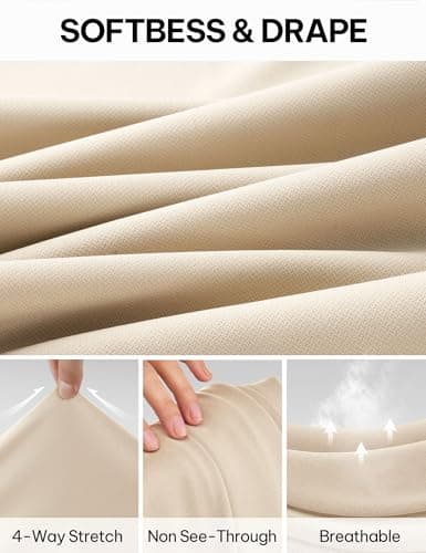 AVAMO Womens Dress Pants Wide Leg Stretchy Work Pants Women High Waisted Business Casual Trousers Slacks with Pockets Khaki - Thumbnail 5