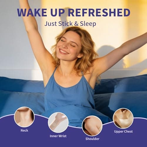 WLTHO 60ct Deep Sleep Patches for Adults - All Natural Sleep Patches Stickers with Valerian Root, Melatonin & Magnesium, 8-Hour Lasting, Non-GMO & Cruelty Free (Clear-60ct) - Thumbnail 6