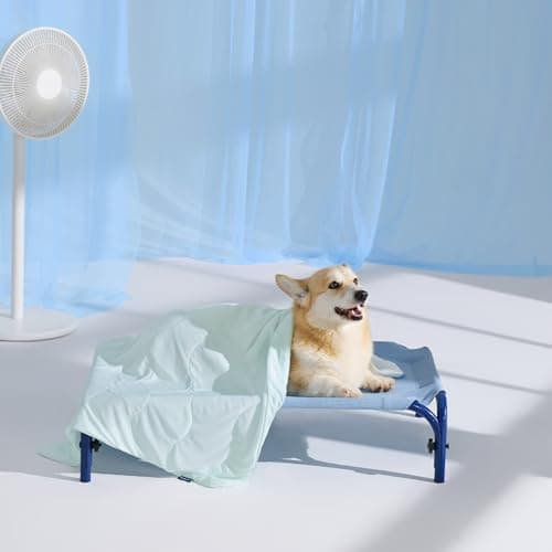 Bedsure Cooling Blanket for Medium Dogs with Breathable Air-Core Fill Q-MAX>0.4 - Dog Cooling Mat Soft, Lightweight Pet Cat Throw Cold Blanket Washable for Summer, Pale Jade, 30x40 - Image 1
