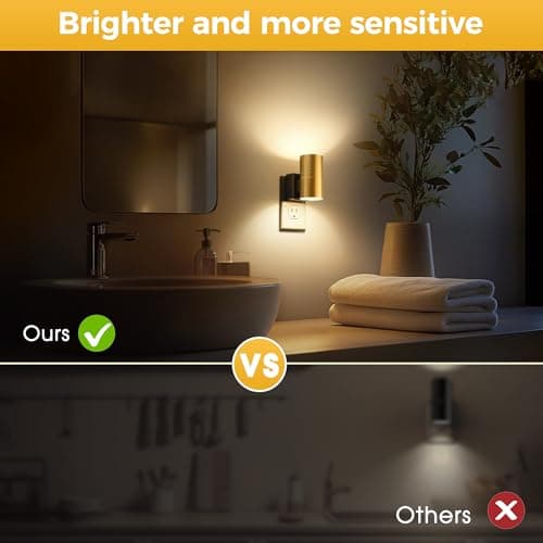 L LOHAS LED Night Light,Dimmable Night Lights Plug into Wall, 2 Pack Automatic Nightlight with Light Sensor, 3000K Soft White 0-100LM Modern Nightlight for Kids Bedroom Hallway - Thumbnail 4