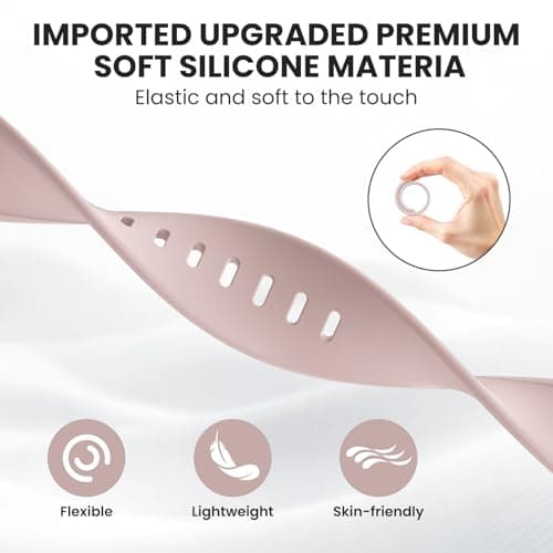 Sport Band Compatible with Apple Watch Bands 40mm 38mm 41mm 42mm 44mm 45mm 49mm for Women Men,Soft Silicone Waterproof Replacement Strap for Apple Watch Series 11 10 9 8 7 6 5 4 Ultra 3 2 1 SE - Thumbnail 3