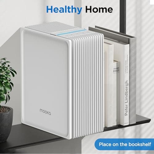 Air Purifiers for Home Large Room Up to 1300 Ft², MOOKA HEPA Air Purifier for Home Pets with Washable Pre-Filter, Fragrance, Air Cleaner for Pet Hair Odor in Bedroom, Dorm Room, Office, White - Thumbnail 4