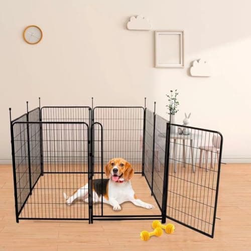 GETLAY 48in(H) Tall Garden Fencing No Door, 12 Panels 26.7 Ft(L) Total Metal Barrier, Dog Fence Outdoor for Yard, Fences for Garden Beds, Fencing Border - Thumbnail 6