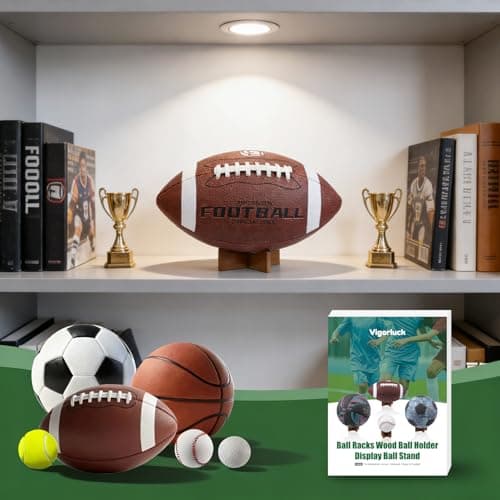 Vigorluck Ball Storage, Wood Ball Holder Small for Baseball & Softball, Baseball Stand Desktop Display Softball Holder for Easy Storage - Thumbnail 6