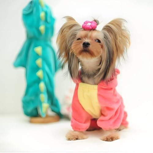 NACOCO Dog Dinosaur Design Costume Green Pet Clothes for Medium & Large Dog(Pink, XL) - Thumbnail 2