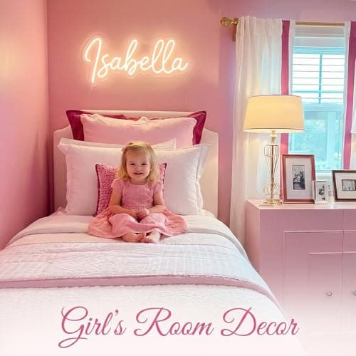 Custom Neon Signs Personalized LED Neon Sign for Wedding Bar Birthday Party Gift, Customize Neon Name Lights Sign for Teen Girl Boy Kids Trendy Stuff, Room Decor - Thumbnail 2