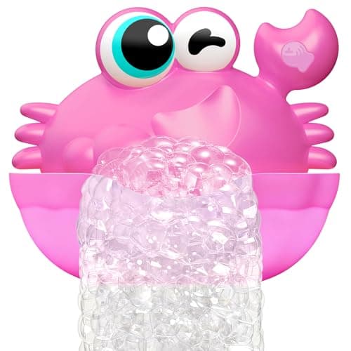 Bath Toys for Kids Ages 1-3,Light Up Baby Bath Toys Crab Bubble Maker with Colourful Light Toddler Bathtub Birthday Gifts Easter Stocking Stuffers for Boys Girls Aged 1-3 2-4 3-5 - Image 1