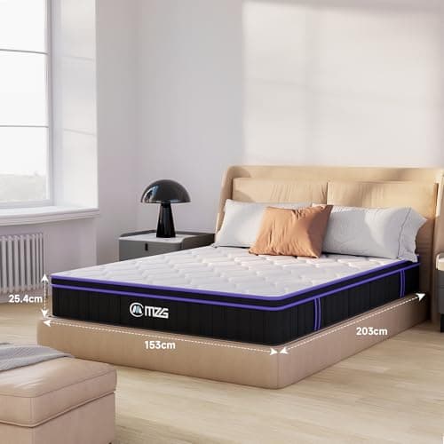 M MZG 10 Inch Queen Size, Hybrid Mattress, Medium Firm, Gel-Infused Memory Foam, Pillow Top, Pocket Coils, Cooling & Breathable, CertiPUR-US Certified, Fiberglass-Free, Mattress in a Box - Thumbnail 2