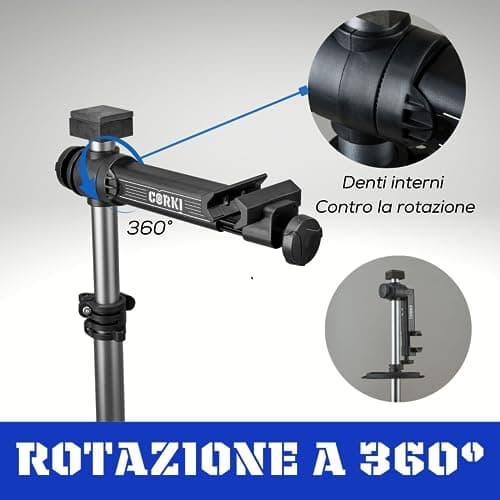 corki Cycles Bicycle Repair Stand Maintenance Work Stand - Max 38Kg or 83.8 lbs Stable Heavy Duty Portable Bike Mechanic Stand with Adjustable Height 35.6"-57.7" for Mountain Road Carbon Fiber Bikes - Thumbnail 4