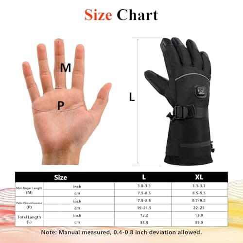 Minthouz Heated Gloves for Men Women - 5000mAh Rechargeable Heated-Gloves with Touchscreen Waterproof, Upgrade Non-Slip Electric Heating Glove for Winter Outdoor Cycling Camping Skiing Fishing Hiking - Thumbnail 6