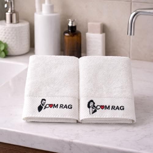 Carastora This 2-Pack Towel Set Makes a Thoughtful Gift for Couples and Special Occasions Like Anniversaries or Valentine’s Day. Soft, Durable, and Breathable, They’re Perfect for Daily Bathroom use. - Thumbnail 2