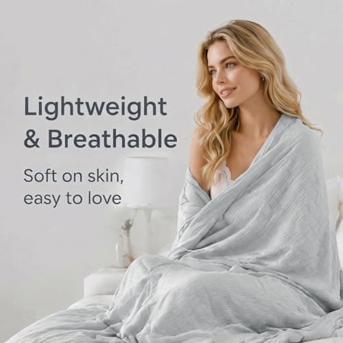 Cooling Comforter Queen Size 90"x90", Dual-Sided Seersucker & Q-Max>0.4 Cooling Blanket, Breathable Fabric for Hot Sleepers Night Sweats Menopause & Sensitive Skin, All Season Pet Friendly, Dark Grey - Thumbnail 6