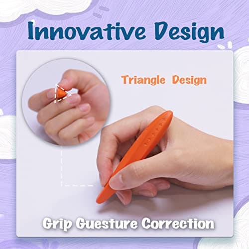 YPLUS Triangle Crayons for Kids - Washable Toddlers Crayons 12 Colors, Non Toxic Handwriting Posture Correction Coloring Art Supplies - Thumbnail 2