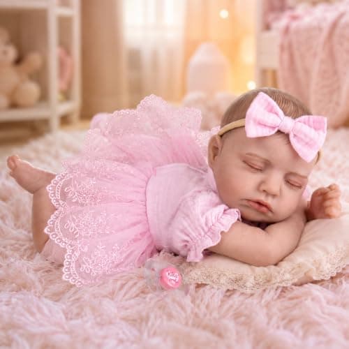 Milidool Reborn Baby Dolls - Realistic 20 Inches Real Life Baby Doll, Lifelike Newborn Baby Girl with Doll Accessories and Gift Box for 3+ Year Old Girls Kids - Thumbnail 2