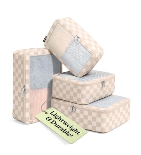 Vandel TSA-Friendly Packing Cubes for Carry On, Mesh Suitcase Organizer Bags Set, Small Packing Cubes for Travel Organizer Bags for Women with Mesh Panel and Durable Zippers, Luggage Cube Set of 4 - Image 1