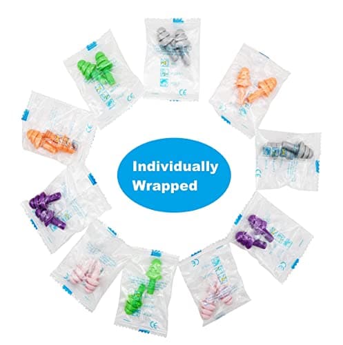 100 Pair Silicone Reusable Ear Plugs for Swimming, Sleeping, Concerts & Music - Bulk Pack of Swimmers Ear Plugs for Adults - Noise Reduction up to 25dB Swimming Earplugs for Men Women Ear Protection - Thumbnail 3