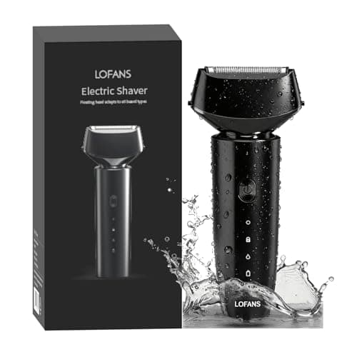 Electric Razor for Men with Floating Dual Blade Head, Rechargeable Wet & Dry Electric Razor, USB-C Cordless Mens Shaver with Travel Lock for Face Grooming - Image 1