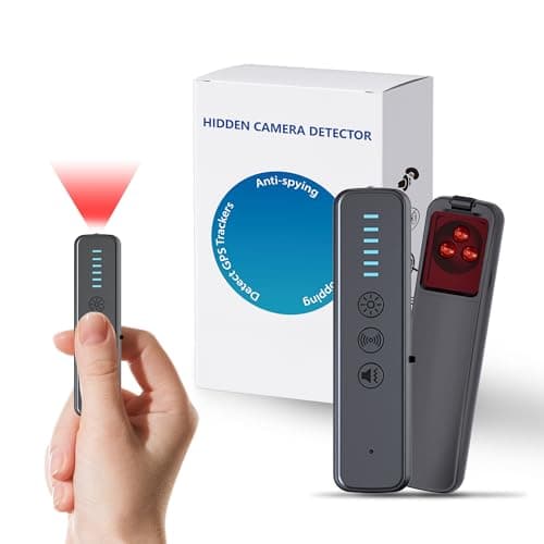 ZHENHAN Premium Hidden Camera & GPS Tracker Detector – RF Signal Spy Camera Finder with 25H Long Battery Life, Anti-Spy Surveillance, Compact Travel-Friendly Design (S600 Black)