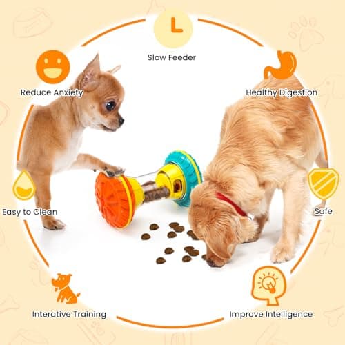 BoYoYo Interactive Dog Toys, Dog Puzzle Toys for Smart, Dog Enrichment Toy to Keep Them Busy, Treat Dispensing Toy Slow Puzzles Feeder, Yellow - Thumbnail 6
