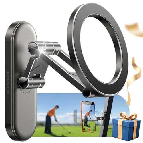 Upgraded Magnetic Golf Cart Phone Holder, [Tri-Fold+All Alloy] Fathers Day Golf Gifts for Men Dad Him Golfer, 2026 Golf Cart Accessories Compatible with MagSafe iPhone 17-12 for Club Car, EZGO, Yamaha - Image 1