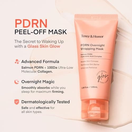 TEREZ & HONOR PDRN Night Wrapping Peel Off Facial Mask: Firming, Hydration & Radiant Glow, Salmon PDRN & Hyaluronic Acid Complex, Dermatologist Tested, Korean Skin Care 3.4 FL OZ / 100mL - Thumbnail 4
