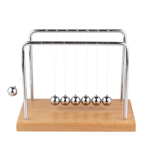 Smilesorg Newton's Cradle Balance Balls Fascinating Physics Gadget for Home and Office 7 Beads - Thumbnail 6