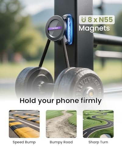 LOXP Upgrade Golf Cart Phone Holder for MagSafe iPhone [Strong Magnetic] Unique Golf Accessories Gifts for Men Golfers Dad Father Husband Him, Golf Cart Phone Mount Fits EZGO, Club Car, Yamaha - Thumbnail 5