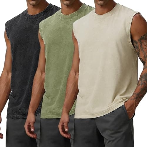 MAPICK Workout Tank Tops for Men Sleeveless Muscle Shirts Athletic Gym Tanks for Running & Sports Lightweight - Image 1