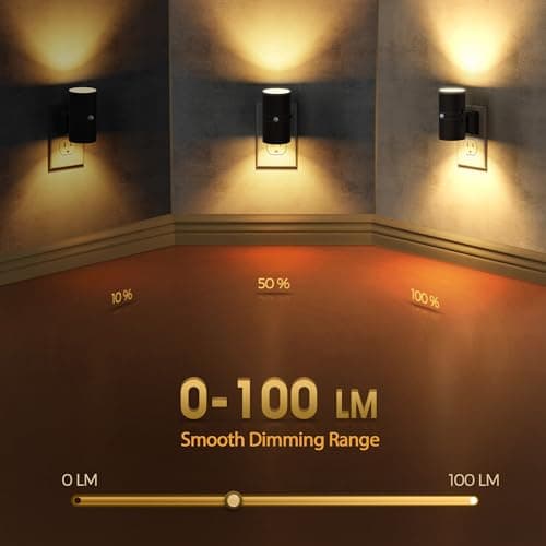 Briignite Motion Sensor Night Light,Motion Activated Plug in Night Lights, 0-100LM Dimmable Soft White 3000K, Motion Sensor Light Indoor for Bathroom Hallway Bedroom Stairway Kid Elderly Pet - Thumbnail 2