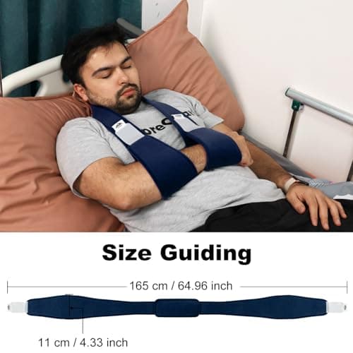supregear Arm Sling Shoulder Immobilizer, Rotator Cuff Support Brace, Lightweight Comfortable Sling for Shoulder Injury, Broken, Dislocated, Fracture, Strain, Left Right, Men Women, Dark Blue - Thumbnail 6