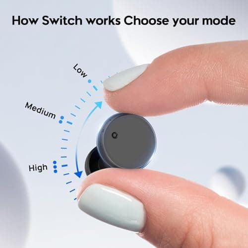 Switchable Concert Ear Plugs for Noise Reduction, Multi-Size Silicone Earbuds, 3 Noise Relief Modes for Focus, Study, Work and Travel, Hearing Protection, Reusable Ear Plugs (Comfort Varies by Person) - Thumbnail 4