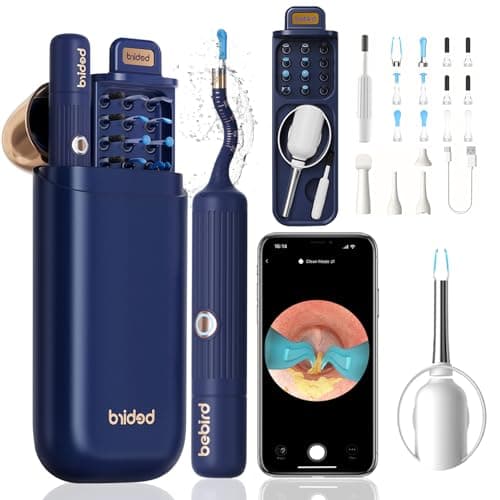 Ear Wax Removal Tool Camera, Flexible Ear Cleaner with Camera Otoscope Light, Painless Visual Ear Picker Tweezers Earwax Remover, Portable Safe Ear Cleaning Kit for Adults & Kids - Image 1