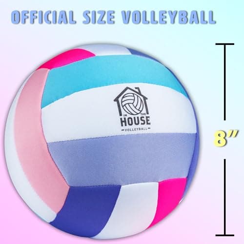 In The House Soft Indoor Volleyball for Girls (Ages 3+) – Realistic Feel and Bounce Home Training Ball for Indoor Play - Bring VBall Practice Home - Great Gift for any Volleyball Player - Thumbnail 3