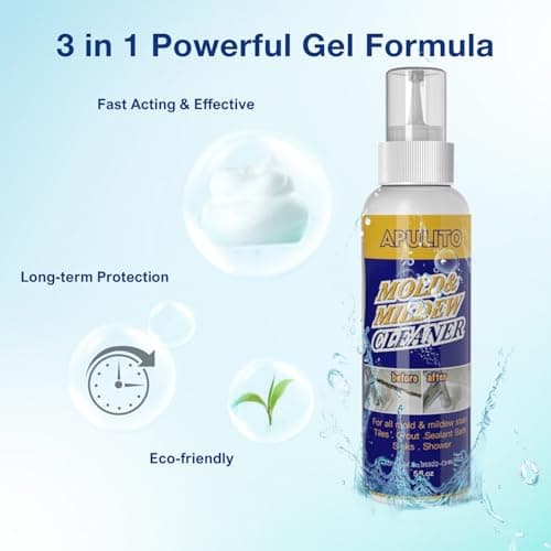 APULITO Household Cleaner Gel for Stains – Long-Lasting Bathroom, Kitchen, Sink & Tile Shower Stain Cleaner 5oz-3Pack - Thumbnail 2