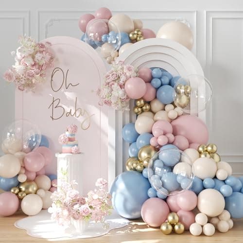 Gender Reveal Balloon Arch Kit for Gender Reveal Baby Shower Decorations