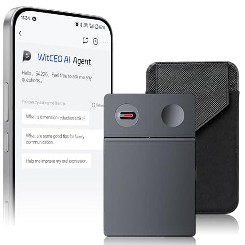 AI Voice Recorder & Smart Assistant – Auto Transcription, Summaries & Action Items – AI Note Taker for Meetings, Calls & Productivity, 64GB Audio Note Taker for Meeting Lecture (126+ Languages)