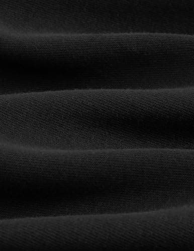 Aelfric Eden Barrel Sweatpants for Mens Side Striped Drawstring Elastic Waisted Wide Leg Lounge Pants with Pockets Black Small - Thumbnail 4