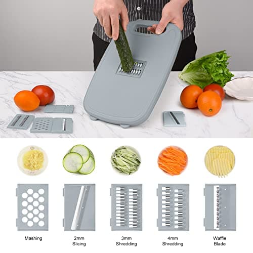 Gintan Camping Cutting Board, 9-in-1 Collapsible Chopping Board with Colander, Kitchen Vegetable Washing Basket for Camping, Camping Gifts Camping Accessories for RV Campers (Gray) - Thumbnail 6