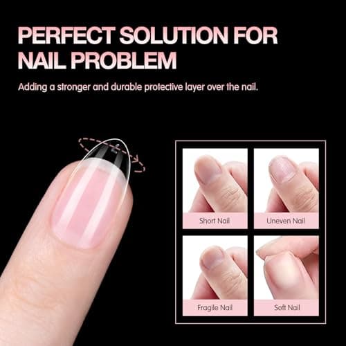 BEAUTPAL Short Almond Nail Tips Fake Nail Tips, 240Pcs Half Matte Soft gel Nail Tips, 15 Sizes Full Cover Acrylic False Press on Nails Tips, Nail Extension Tips - Thumbnail 3