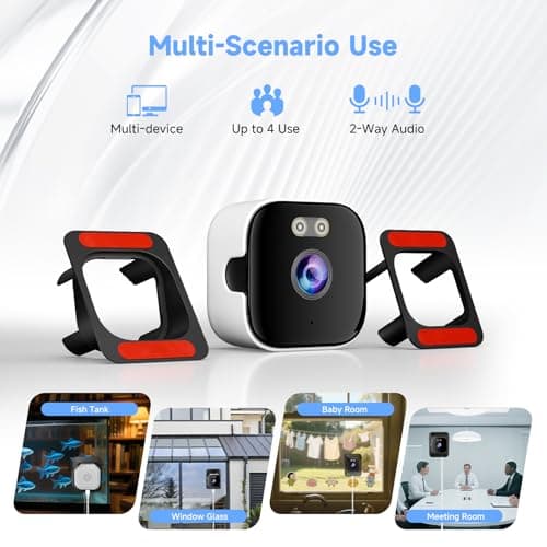 AXB Window Camera for Home Security: 2.4GHz&5GHz WiFi 4K Indoor Camera with Color Night Vision - Smart Motion Detection 24/7 Recording - Easy&Quick Install Includes 2 Multi-Angle Window Mounts - Thumbnail 6