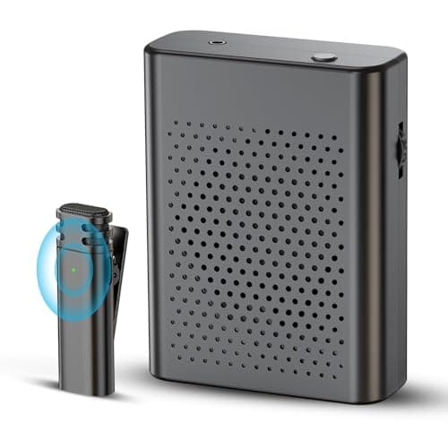 Voice Amplifier with Wireless Lavalier Microphone,Portable Rechargeable Wireless Microphone and Speaker with Waistband,Wireless Voice Amplifier for Teachers,Speakers,Trainers,Tour Guides,Coaches