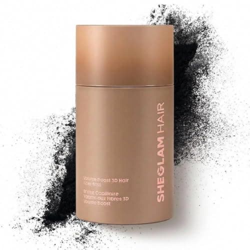 SHEGLAM Ebony Hair Building Fibers 15g, Volume Boost Hair Fiber Mist, Hair Thickening Powder for Thinning Hair, Instant Fuller Hairline & Gray Hair Coverage, 72Hr Long Lasting for Men & Women - Image 1