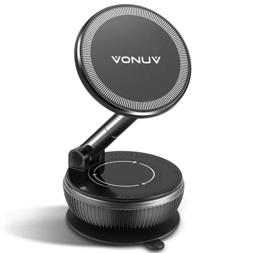 VONUV Magnetic Phone Holder for Car, 2025 Upgrade with 96LBS Ultra Suction & 2800gf Strong Magnet, 360° Adjustable Hands-Free Mount, Premium Car Accessories for Women Men, Fits iPhone/Android